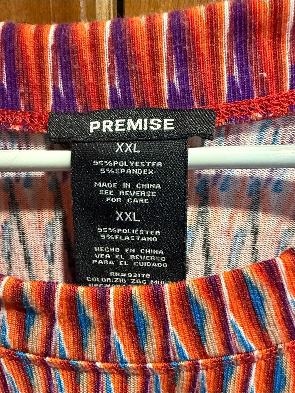 Premise Multicolor Chevron Tunic in Orange, Purple, Blue